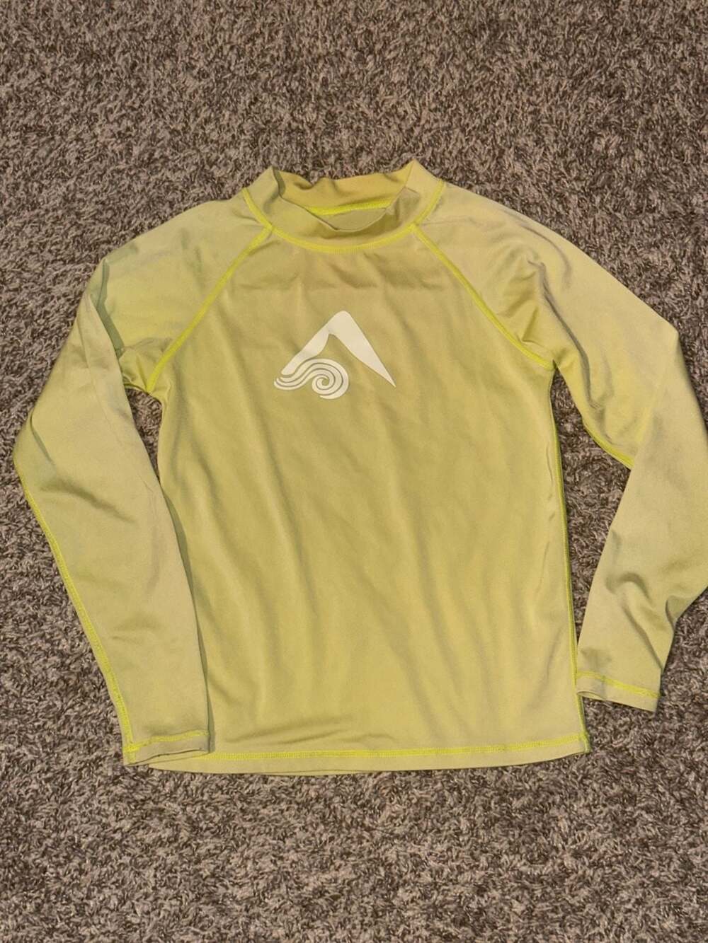 Kanu Surf Boys' Platinum Long Sleeve Rashguard Yellow